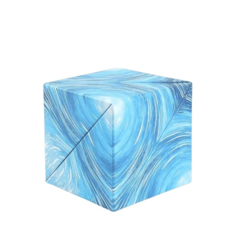 Magnetic 3D Magic Cube Puzzle Blaue Wellen - Wiztex.de