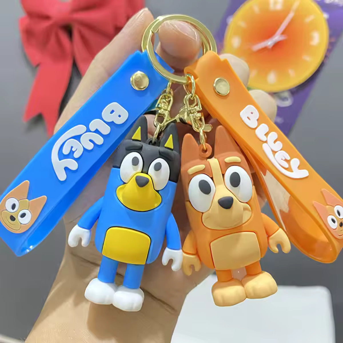 Bluey und Bingo Anime Schlüsselanhänger Set - Wiztex.de