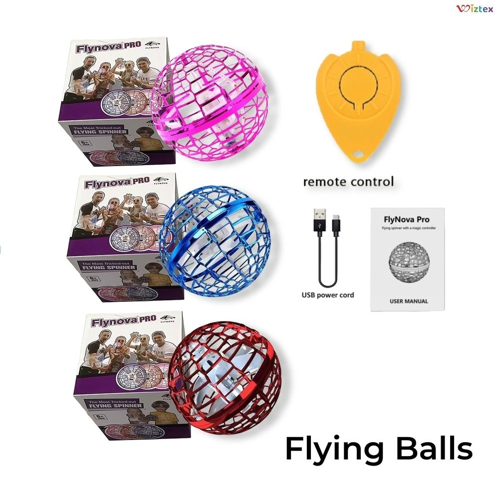 Flynova Pro Fliegender Ball mit Fernbedienung Handheld Schwebeball (Rot)
