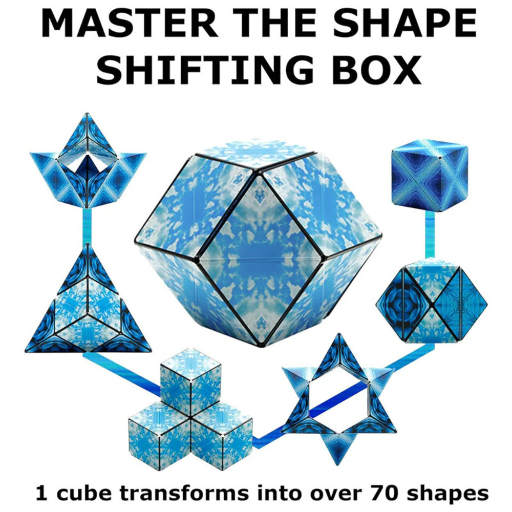 Magnetic 3D Magic Cube Puzzle Blaue Wellen - Wiztex.de
