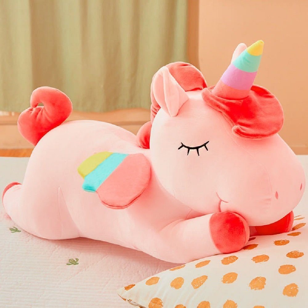 Einhorn Plüschtier 28 cm Rosa - Wiztex.de