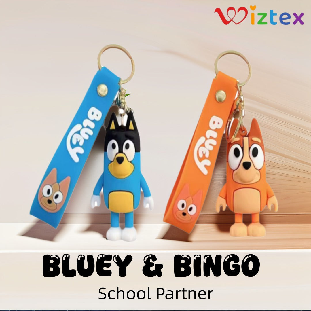 Bluey und Bingo Anime Schlüsselanhänger Set - Wiztex.de