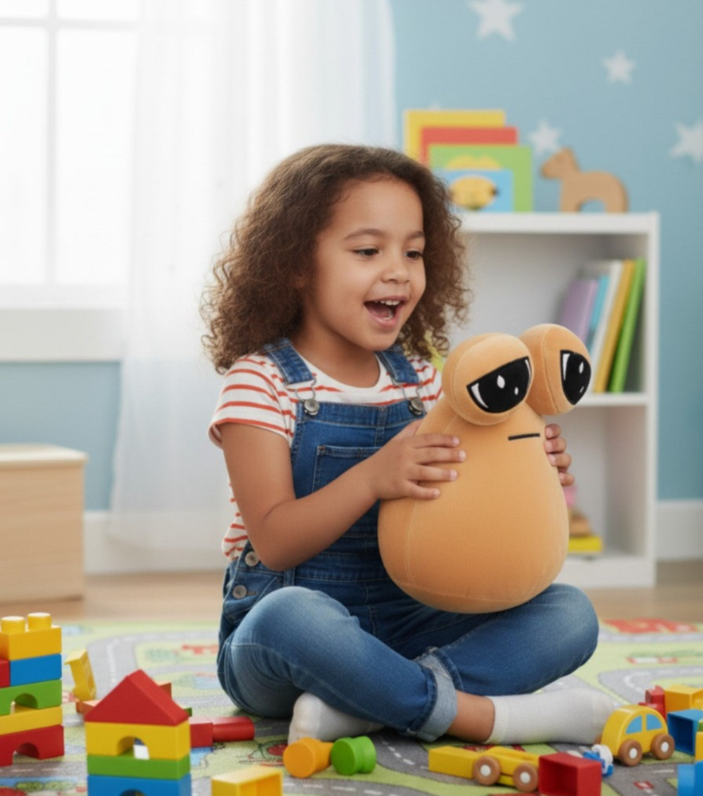 Pou Plüschtiere Kollektion Beige Sad Pou Plüschtier - Wiztex.de