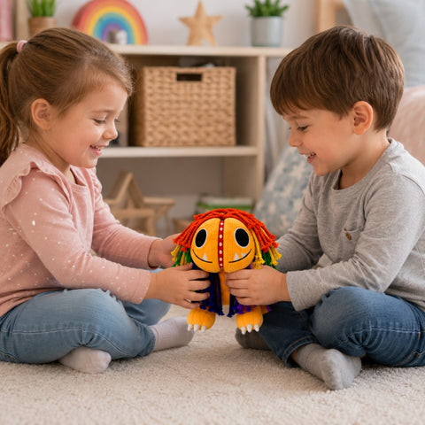 Peluche de Yarnaby Lion Nightmare Monster Playtime Critters