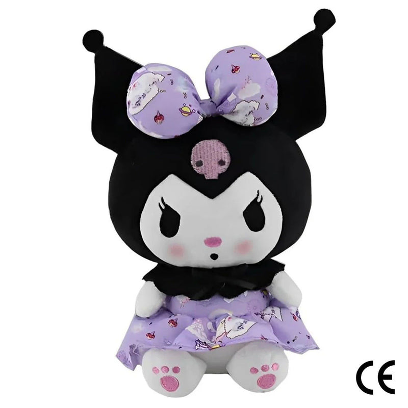 Kuromi Sanrio 23 cm Kitty Lila Schleife Plüschtier
