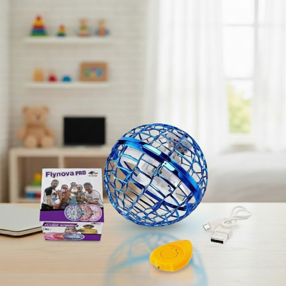 Flynova Pro Fliegender Ball mit Fernbedienung Handheld Schwebeball (Blau)