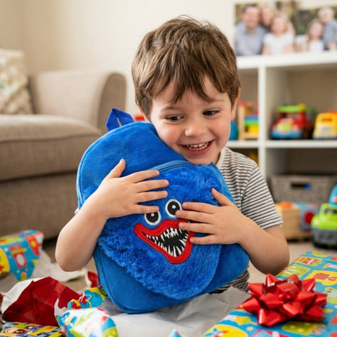 Hagi Wagi Playtime Horror Plüschrucksack Blauer Monster-Rucksack