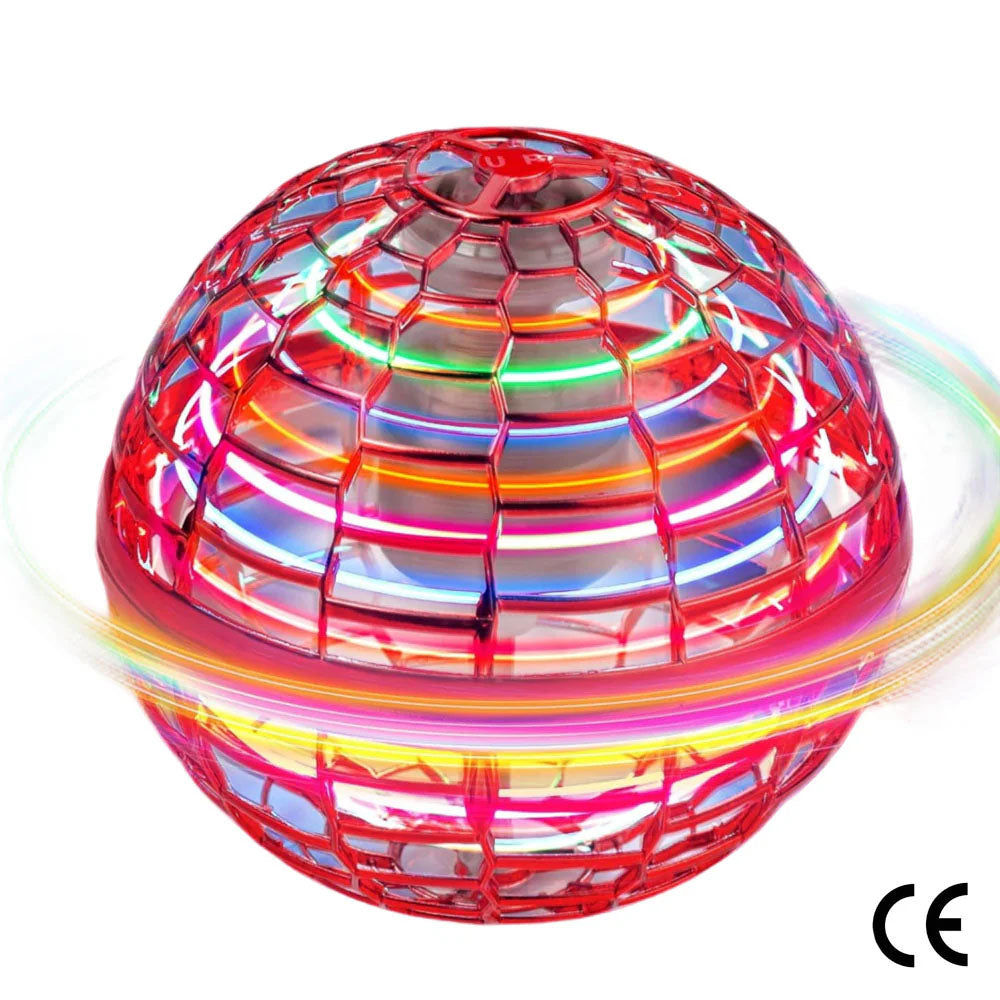 Flynova Pro Fliegender Ball mit Fernbedienung Handheld Schwebeball (Rot)
