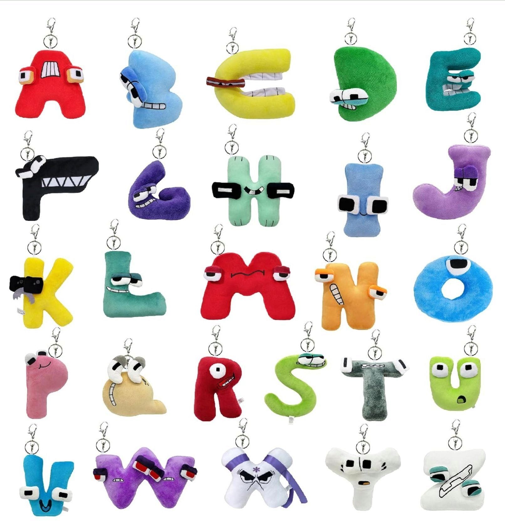 Alphabets Lore 10 cm 26 Stück A bis Z Schlüsselbund - Wiztex.de