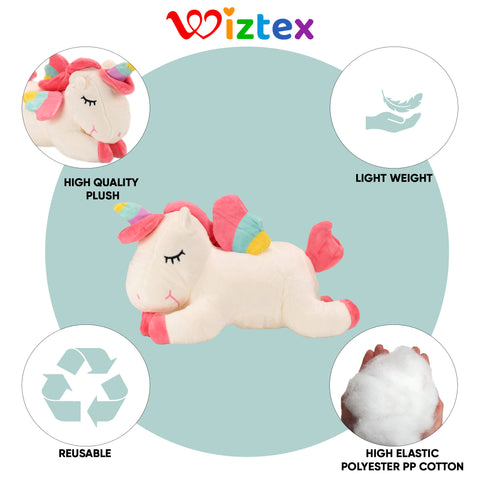 Einhorn Plüschtier 28 cm Weiß - Wiztex.de
