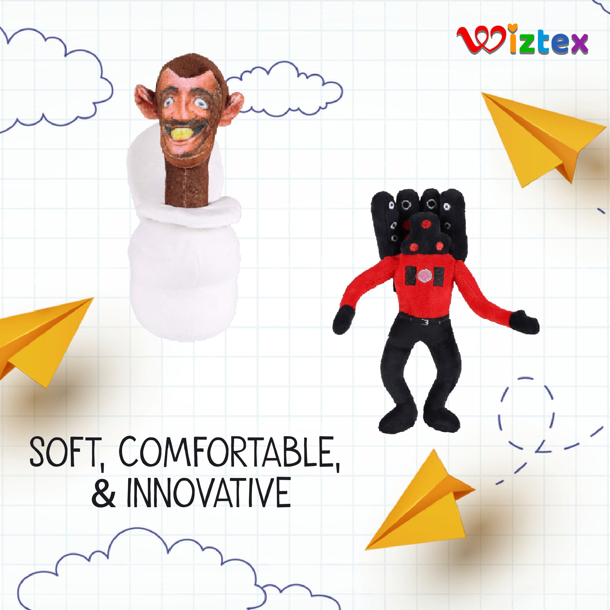 Skibidi Toilet Titan's Plüschtier (2 Stuck Alt) - Wiztex.de