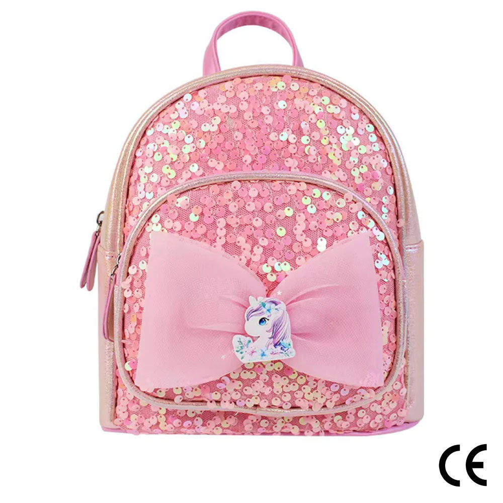 Glänzender Fliege Kindergarten Rucksack (Rosa)