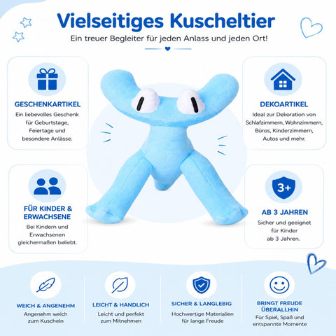 Regenbogenfreunde Cyan Plüschtier