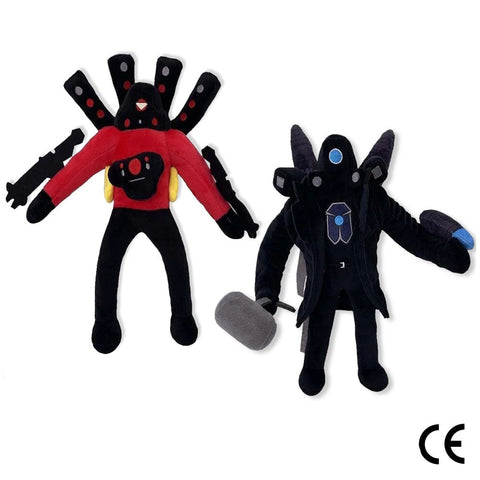 Skibidi Titan Speaker Man and Camera Man Plush Toys (2 Pieces New)