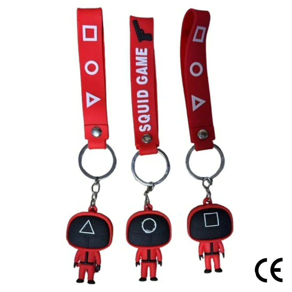 Squid Game set of 3 rubber keychains