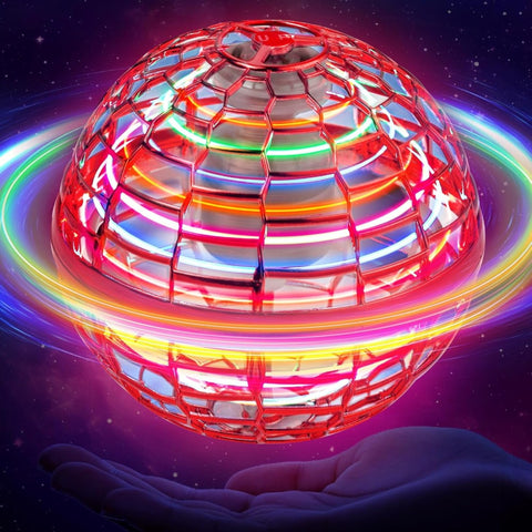 Flynova Pro Bola voladora con mando a distancia, pelota flotante de mano (rojo)