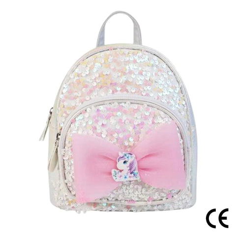 Glänzender Fliege Kindergarten Rucksack (Silber)